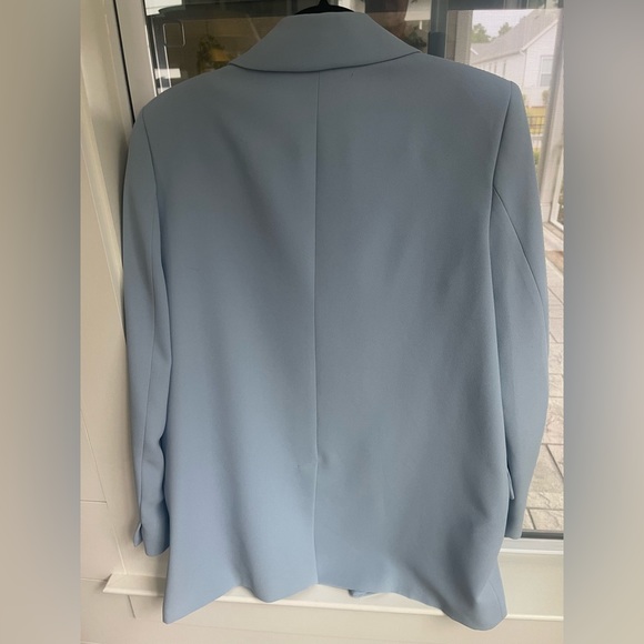 Zara Oversized Light Blue Blazer Size Large - Picture 6 of 7